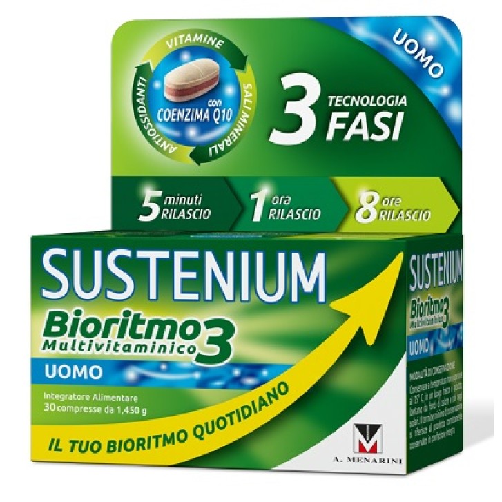 Sustenium Bioritmo 3 Multivitaminico Uomo 30 Compresse - Integratore Alimentare