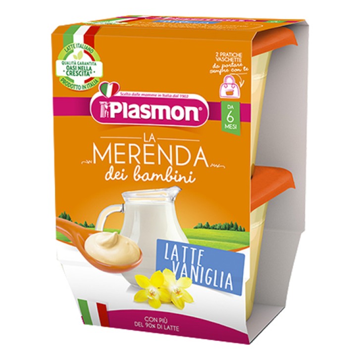 Plasmon Merenda Latte e Vaniglia 2 x 120 grammi