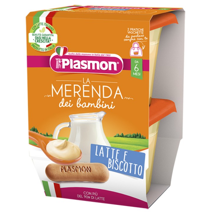 Plasmon Merenda Latte e Biscotto 2 x 120 grammi
