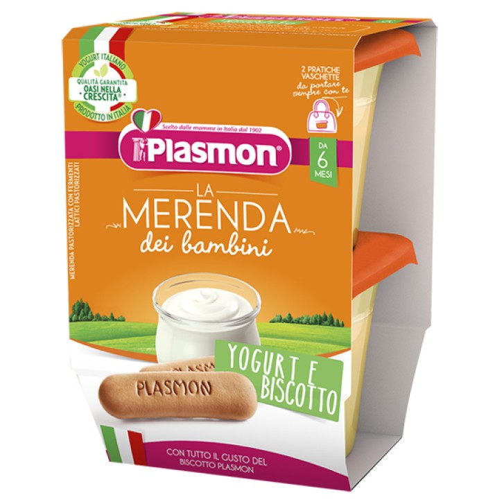 Plasmon Omogeneizzato Yogurt Biscotto 2 x 120 grammi