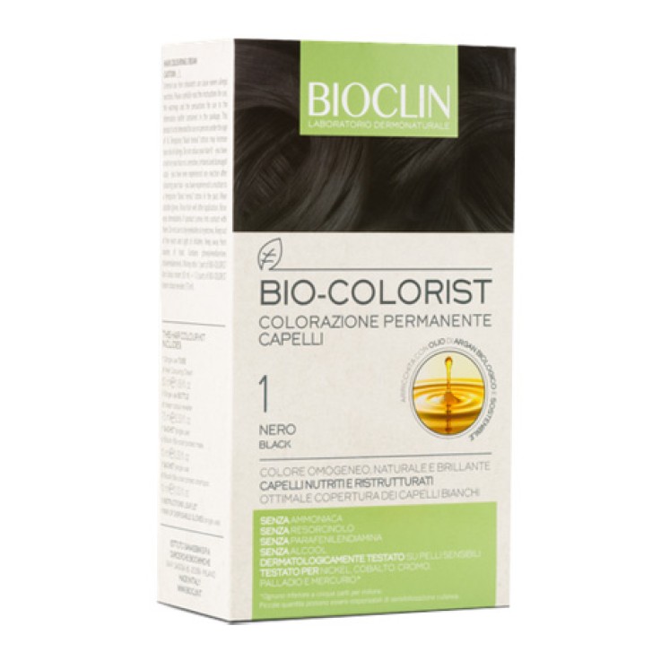 Bioclin Bio Colorist 1 Nero Tintura Naturale per Capelli