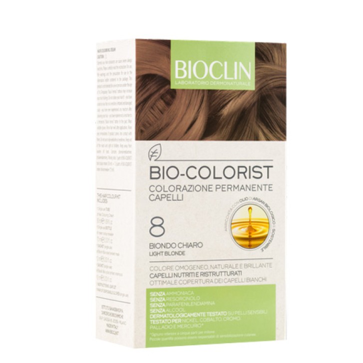 Bioclin Bio Colorist 8 Biondo Chiaro Tintura Naturale per Capelli