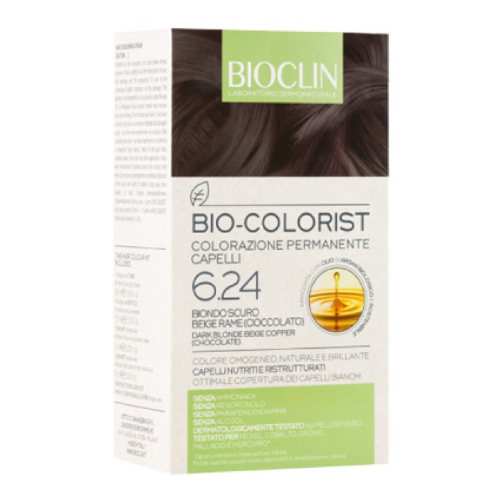 Bioclin Bio Colorist 6.24 Biondo Scuro Rame Tintura Naturale per Capelli