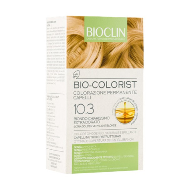 Bioclin Bio Colorist 10.3 Biondo Chiarissimo Extra Dorato Tintura Naturale per Capelli