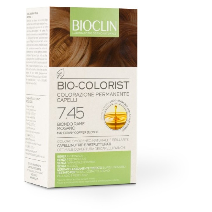 Bioclin Bio Colorist 7.5 Biondo Rame Mogano Tintura Naturale per Capelli