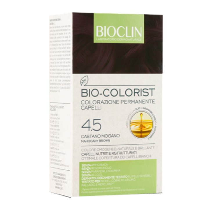 Bioclin Bio Colorist 4.5 Castano Mogano Tintura Naturale per Capelli
