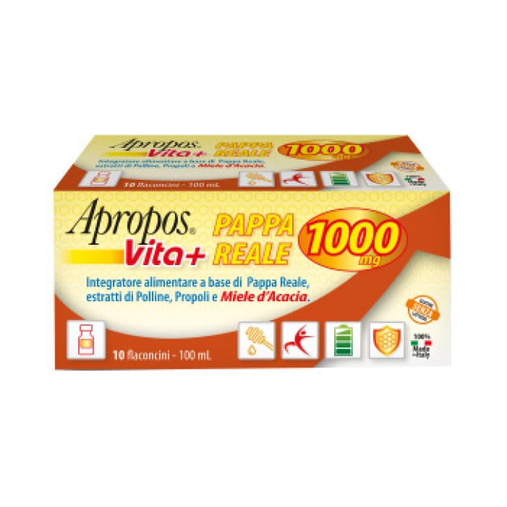Apropos Vita+ Pappa Reale 10 Flaconcini 1000 mg - Integratore Alimentare