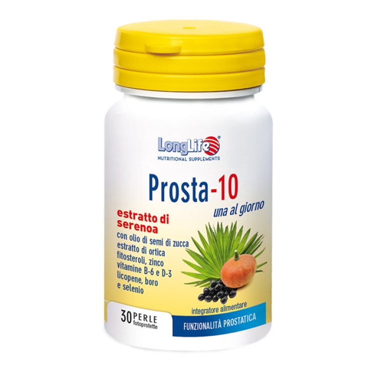 Longlife Prosta-10  30 Perle - Integratore Funzionalita'  Prostatica
