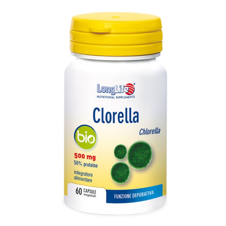Longlife Clorella Bio 60 Capsule Vegetali - Integratore Depurativo