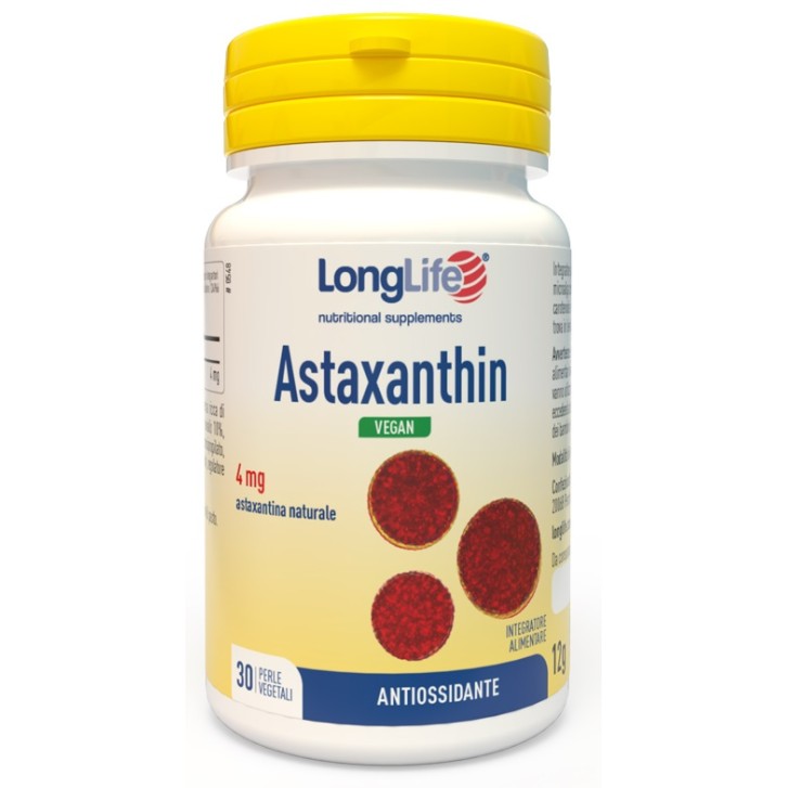 Longlife Astaxanthin Vegan 30 Perle - Integratore Antiossidante