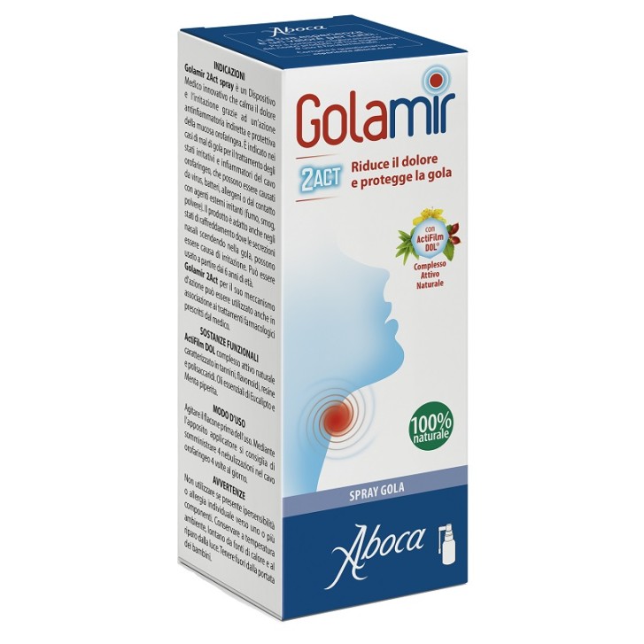 Aboca Golamir 2ACT Spray No Alcool Gola Infiammata 30 ml