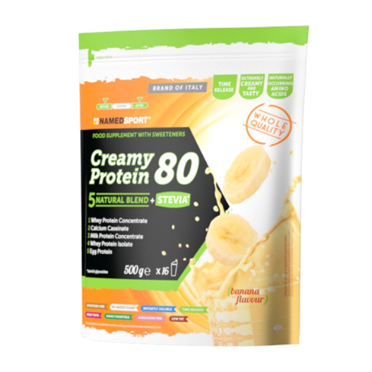 Named Sport Creamy Protein 80 Banana Blend Proteico 500 grammi