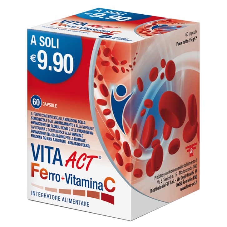 Vita Act Ferro + Vitamina C 60 Capsule - Integratore Alimentare