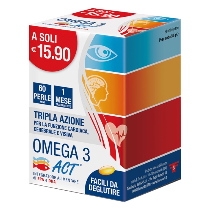 Omega 3 Act 60 Perle - Integratore Alimentare