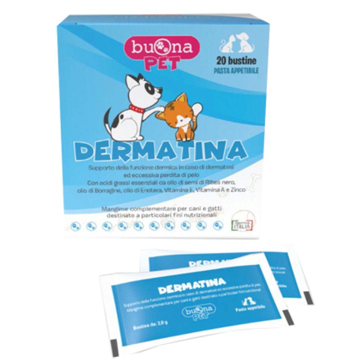 BuonaPet Dermatina 20 Bustine - Mangime Complementare per Cani e Gatti