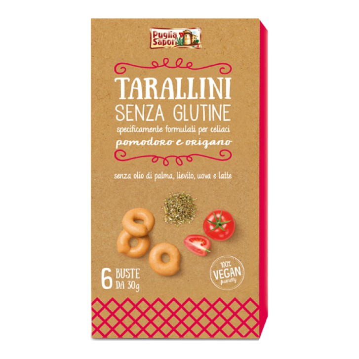 Puglia Sapori Tarallini Pomodoro e Origano 180 grammi