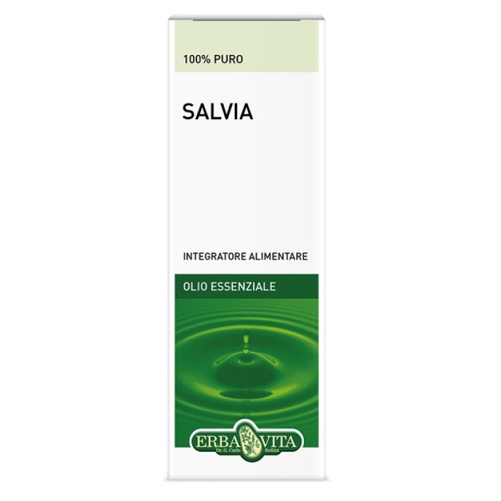 Erba Vita Olio Essenziale Salvia 10 ml - Integratore Antisudorazione