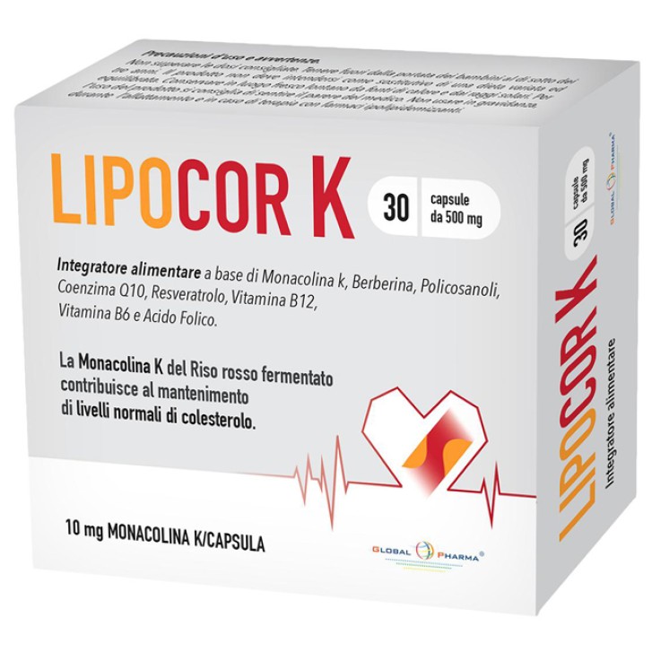 Lipocor K 30 Capsule - Integratore per il Colesterolo