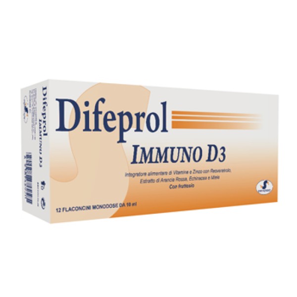 Difeprol Immuno D3 12 Flaconcini - Integratore Alimentare