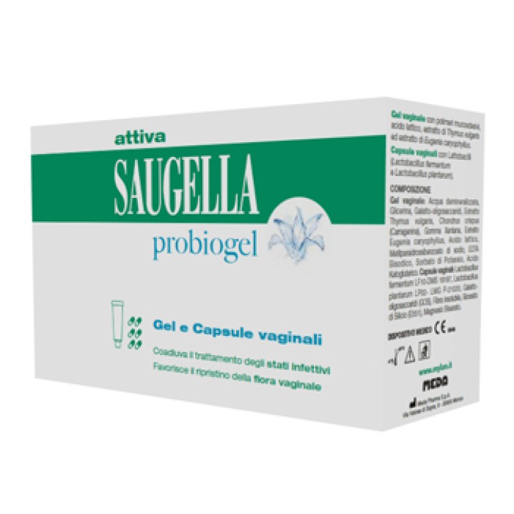 Saugella Attiva Probiogel Gel + Capsule Vaginali