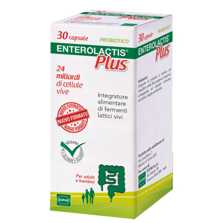 Enterolactis Plus 30 Capsule - Integratore Fermenti Lattici