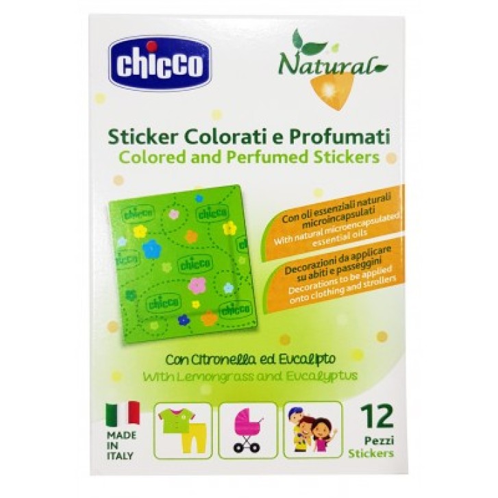 Chicco Zanza Sticker Antizanzara colorati e profumati 12 pezzi
