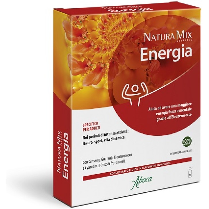 Aboca Natura Mix Advanced Energia 10 Flaconcini - Integratore Energizzante