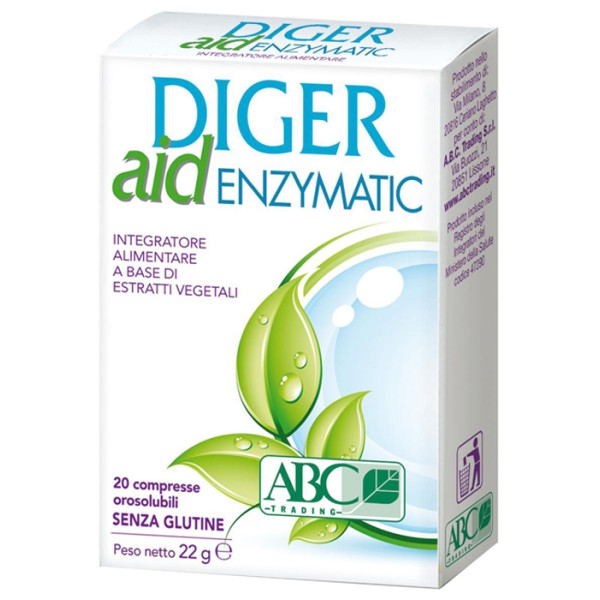 Diger AID Enzymatic 20 Compresse - Integratore Alimentare