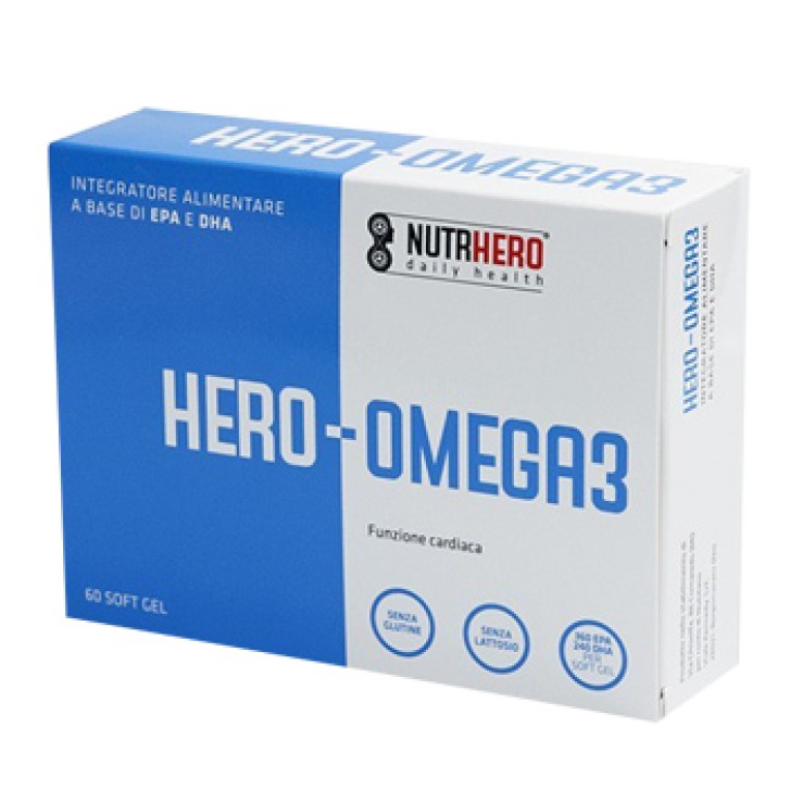 Hero Omega3 90 SoftGel - Integratore Alimentare Funzione Cardiaca