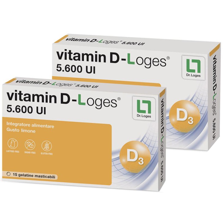 Vitamin D-Loges 30 Gelatine Masticabili - Integratore Vitamina D