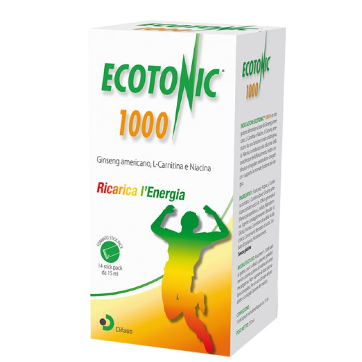 Ecotonic 1000 14 Stick - Integratore contro Stanchezza ed Affaticamento