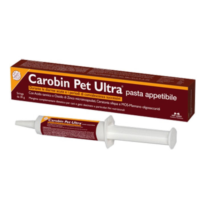 Carobin Pet Ultra Pasta Appetibile 30 grammi - Integratore Intestinale Cani e Gatti