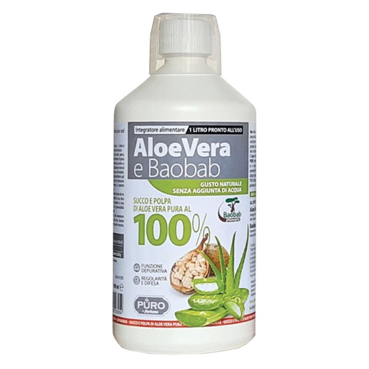 Forhans Puro Aloe Vera e Baobab Gusto Naturale 1000 ml - Integratore Alimentare