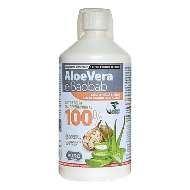 Forhans Puro Aloe Vera e Baobab Gusto Pesca 1000 ml - Integratore Alimentare