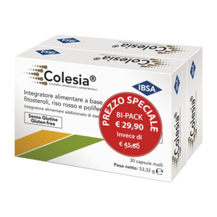 Colesia Soft Gel 30 + 30 Capsule - Integratore per il Colesterolo