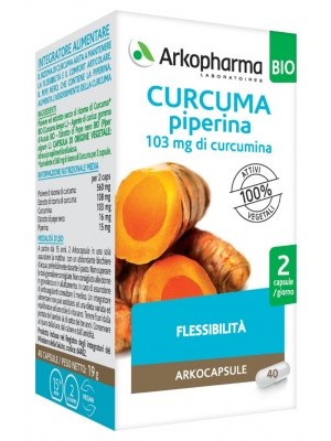 Arkocapsule Curcuma + Piperina Bio 130 Capsule - Integratore Articolare