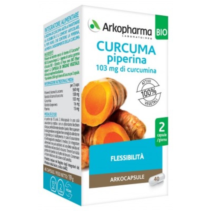 Arkocapsule Curcuma + Piperina Bio 130 Capsule - Integratore Articolare