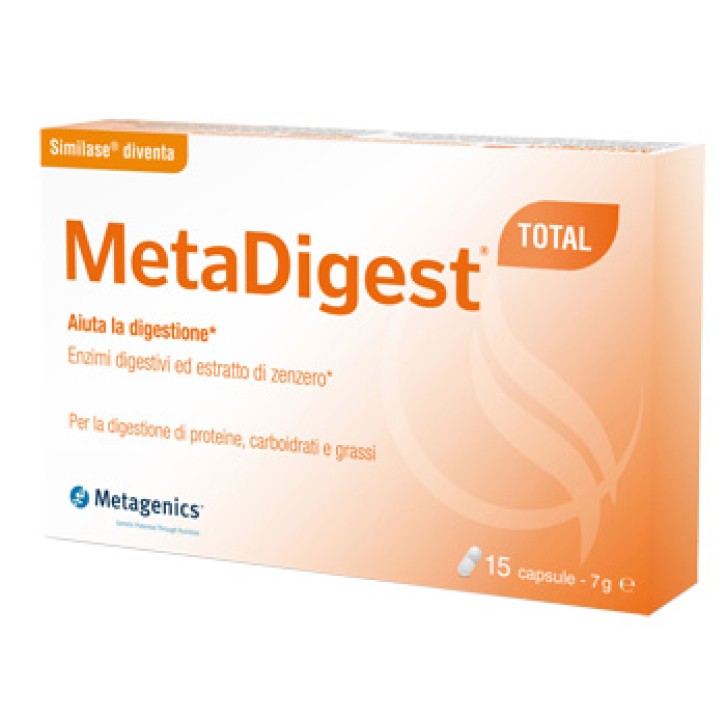 MetaDigest Total 15 Capsule - Integratore Digestione Proteine