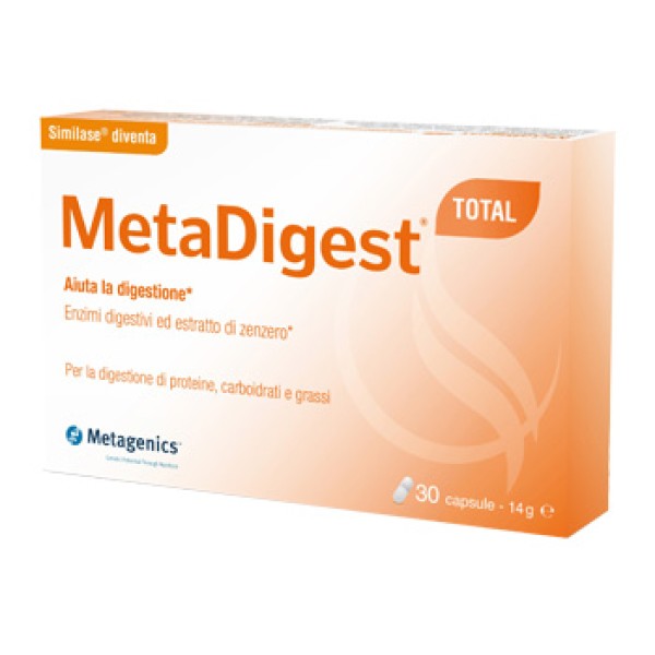 MetaDigest Total 30 Capsule - Integratore Digestione Proteine