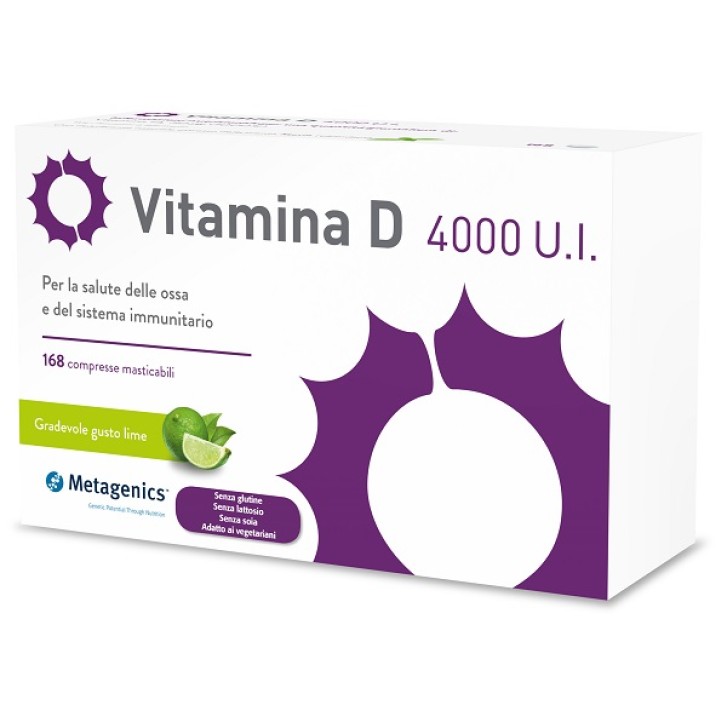 Metagenics Vitamina D 400UI 168 Capsule Masticabili - Integratore Alimentare