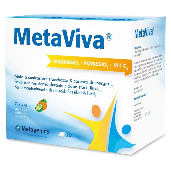 MetaViva Mg K 20 Bustine - Integratore Vitamina C