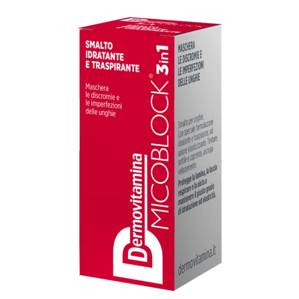 DermoVitamina MicoBlock 3in1 Smalto Idratante e Traspirante Rosso