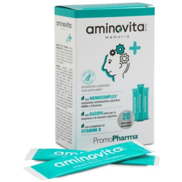 AminoVita Plus Memoria 20 Stick PromoPharma - Integratore Alimentare