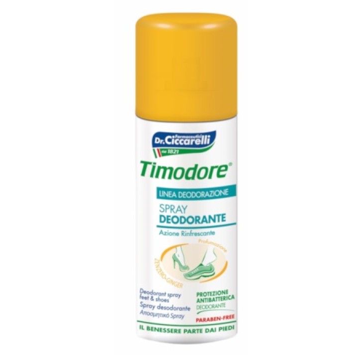 Timodore Spray Deodorante Piedi allo Zenzero 150 ml 