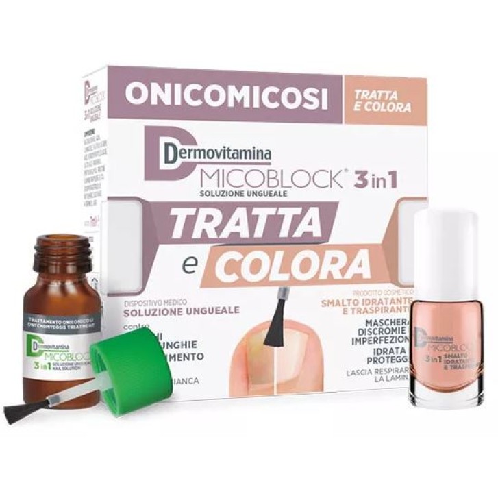 DermoVitamina MicoBlock 3in1 Tratta e Colora per Onicomicosi 7 ml