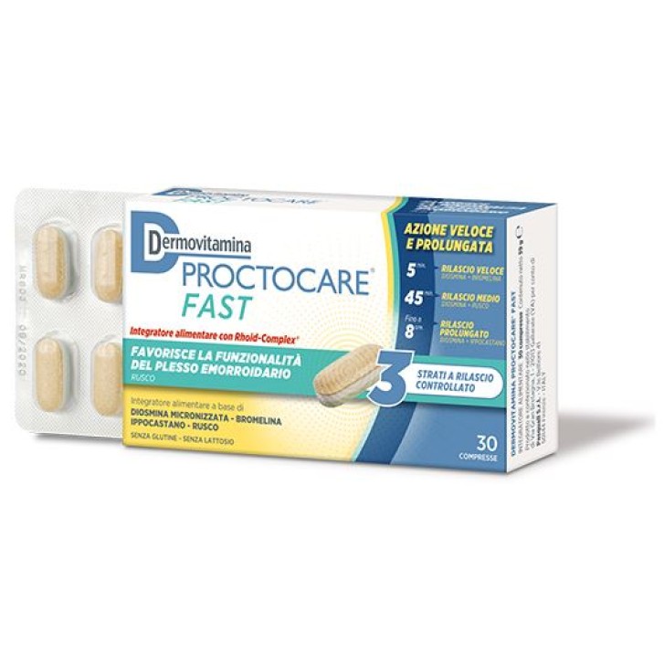 DermoVitamina ProctoCare Fast 30 Compresse - Integratore Emorroidi
