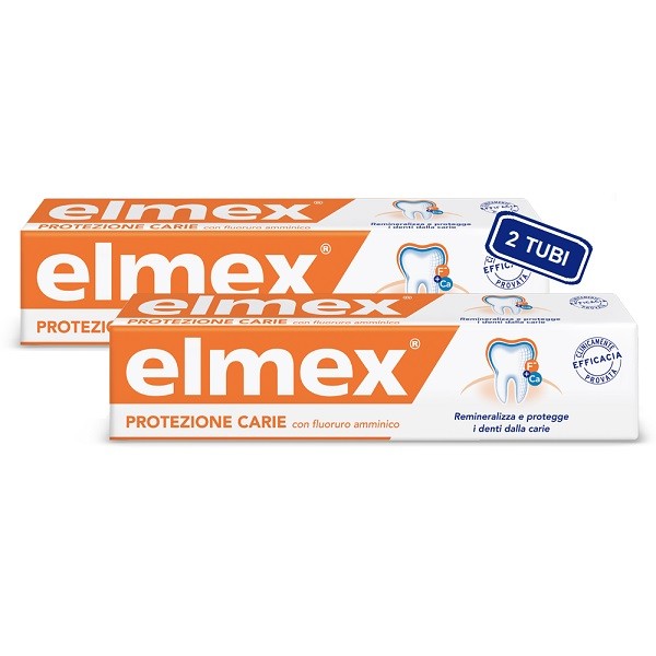 Elmex Protezione Carie Dentifricio Bitubo 2 x 75 ml