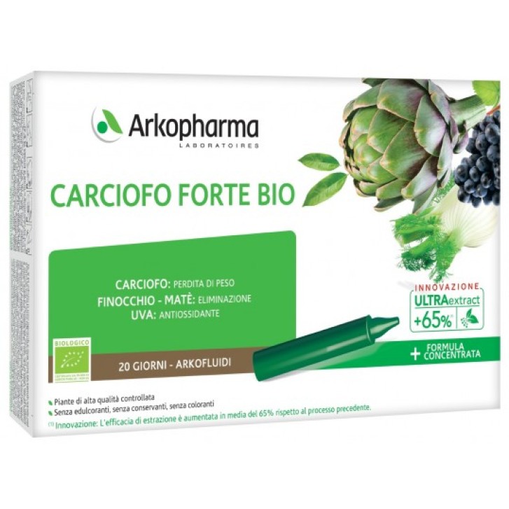 Arkofluidi Carciofo Forte Bio 20 Flaconcini - Integratore per Perdere Peso