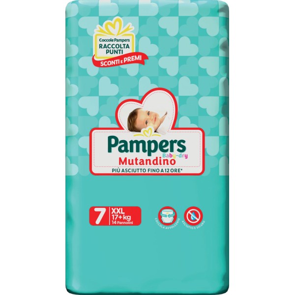 Pampers Baby Dry Mutandino XXL Taglia 7 14 pezzi