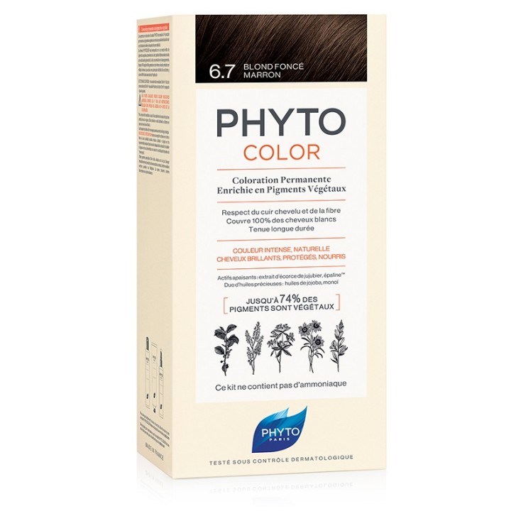 Phytocolor 6.7 Biondo Scuro Tabacco - Tintura Permanente per Capelli